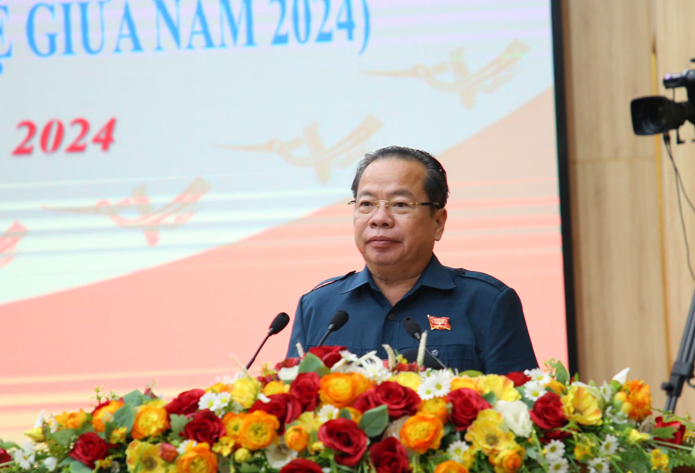 Chủ tịch HĐND tỉnh Kiên Giang - Mai Văn Huỳnh phát biểu bế mạc kỳ họp. Ảnh: Nhật Huy Chủ tịch HĐND tỉnh Kiên Giang - Mai Văn Huỳnh phát biểu bế mạc kỳ họp. Ảnh: Nhật Huy