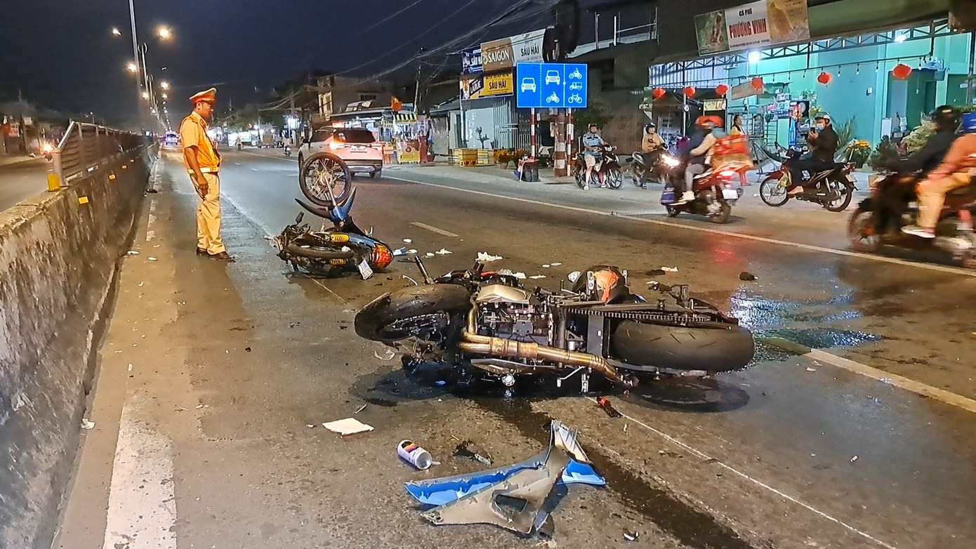 Hiện trường vụ tai nạn.