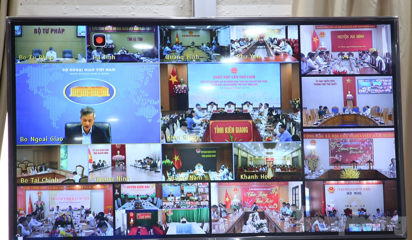 Cuộc họp được tổ chức trực tiếp tại tỉnh Kiên Giang và kết nối trực tuyến tới điểm cầu 28 địa phương ven biển trên cả nước.