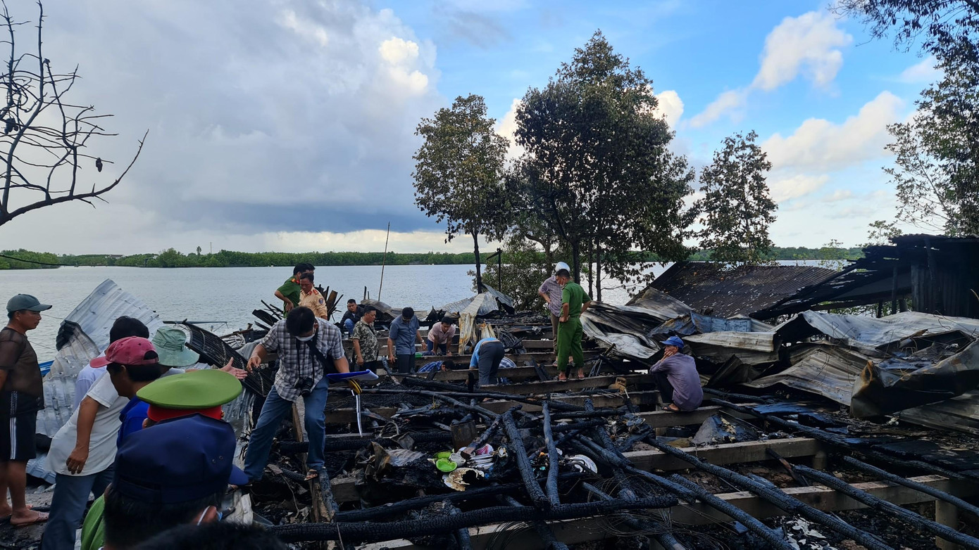 Hiện trường vụ cháy.