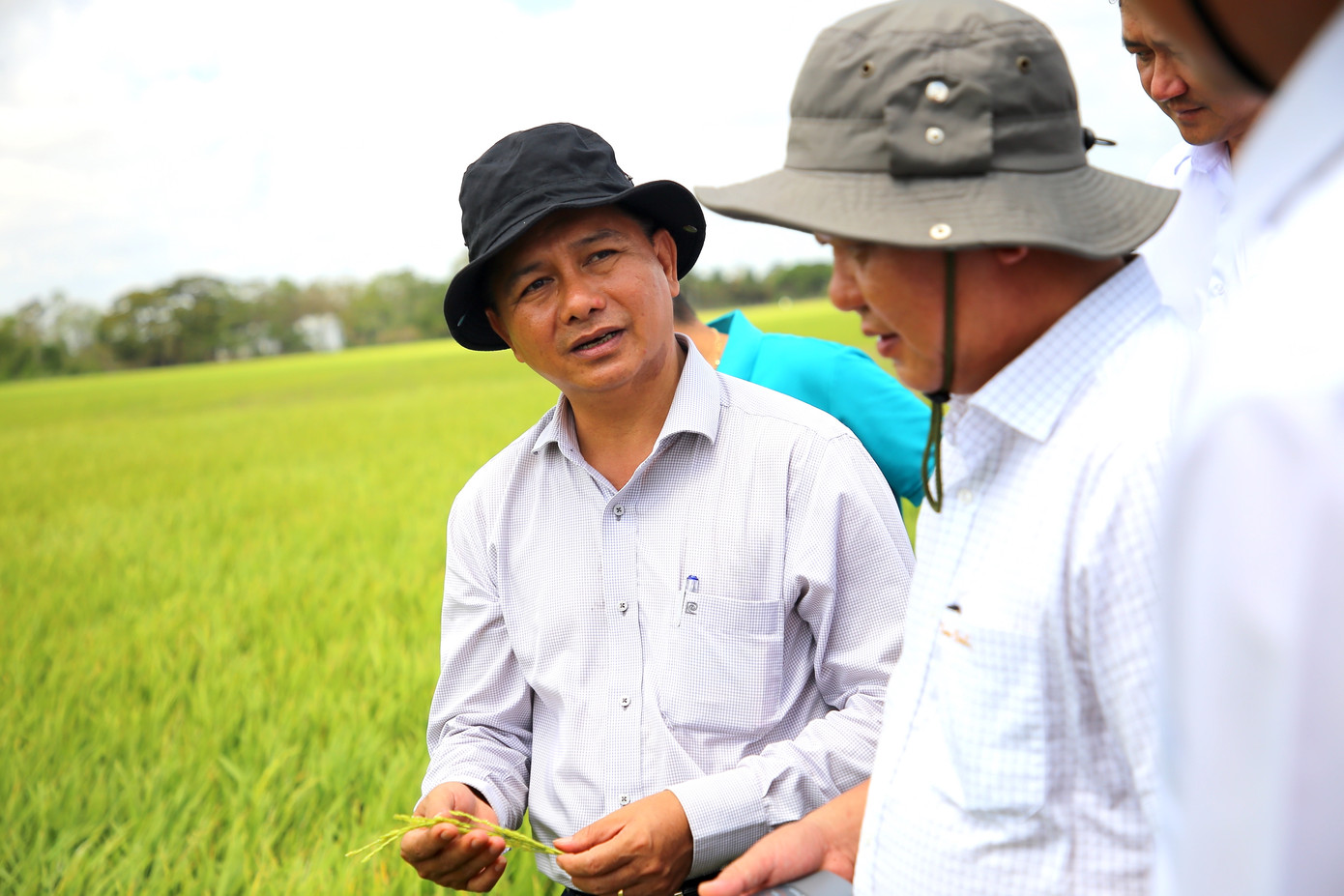 Chủ tịch UBND tỉnh Sóc Trăng Trần Văn Lâu kiểm tra tình hình hạn, mặn.