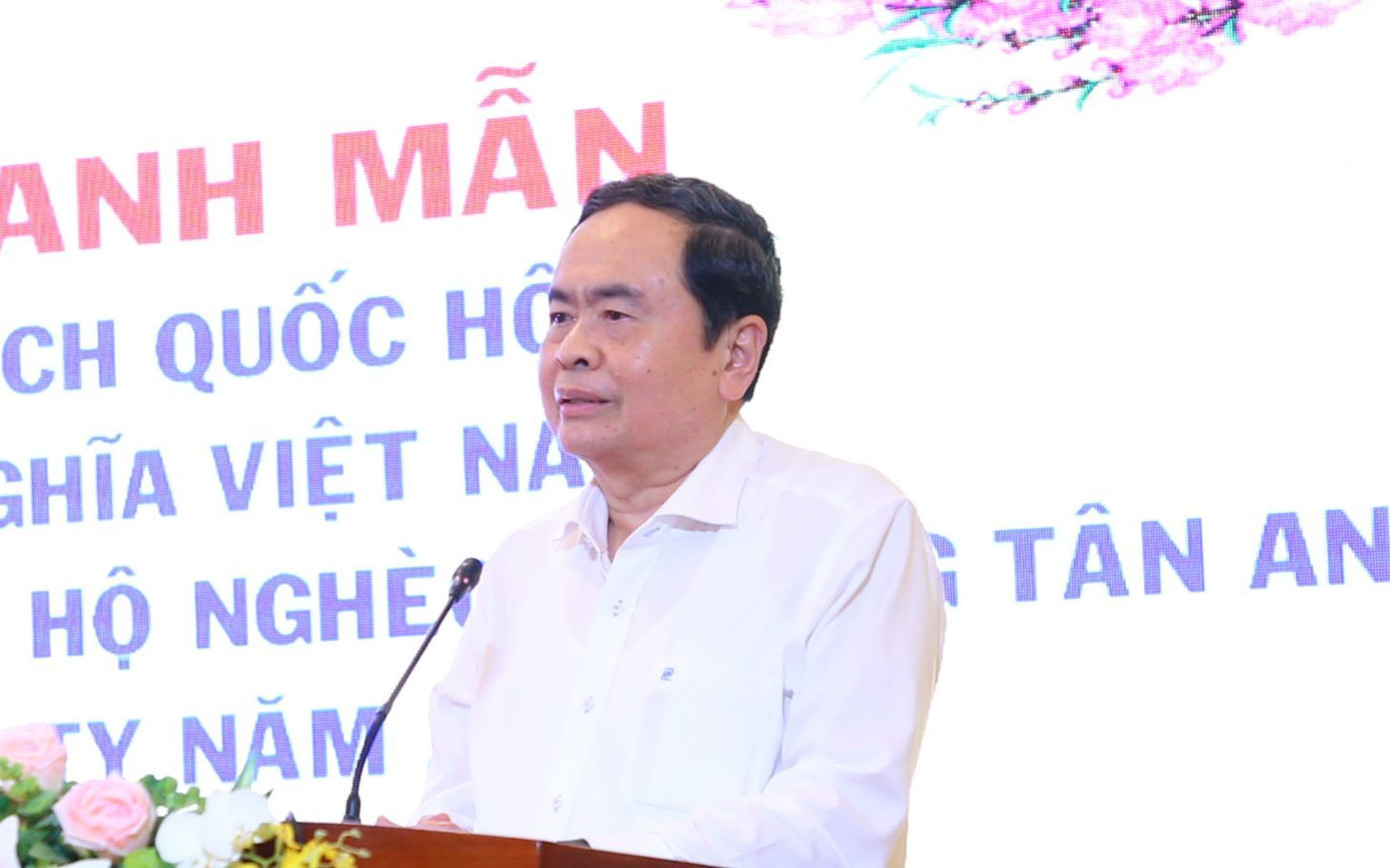 Chủ tịch Quốc hội Trần Thanh Mẫn phát biểu tại buổi lễ. Chủ tịch Quốc hội Trần Thanh Mẫn phát biểu tại buổi lễ.