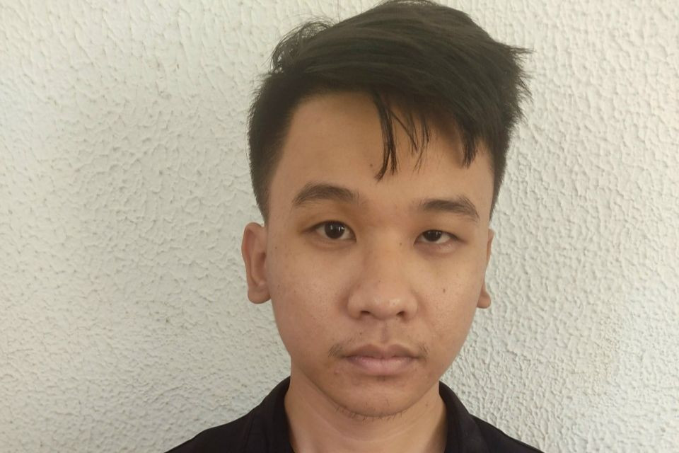 Lê Thanh Thuận tại cơ quan công an.