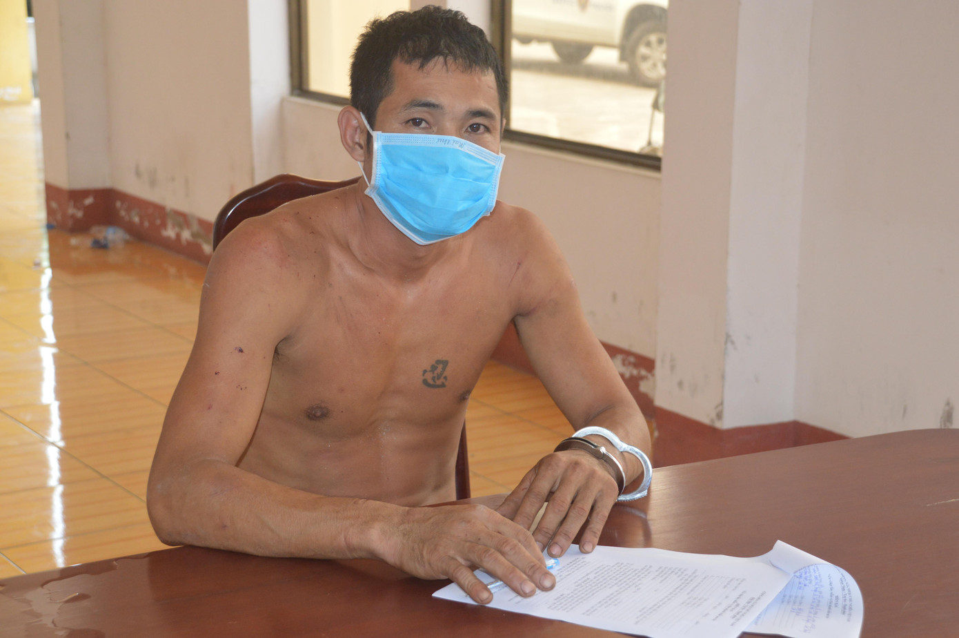 Vũ Đình Đức tại cơ quan chức năng.