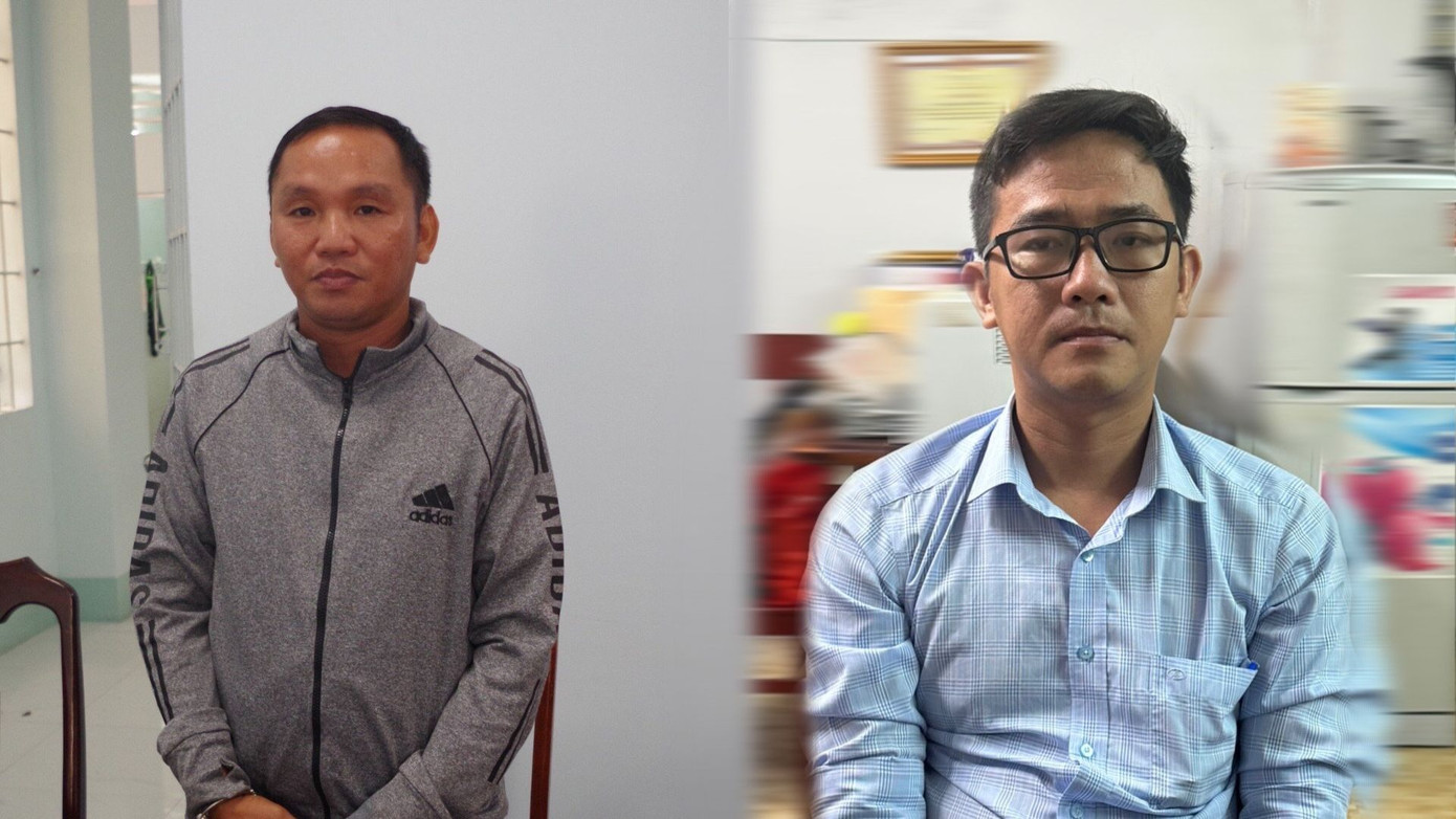 Ngô Ngọc Quyền (trái) và Nguyễn Quốc Huy. Ảnh: CAKG