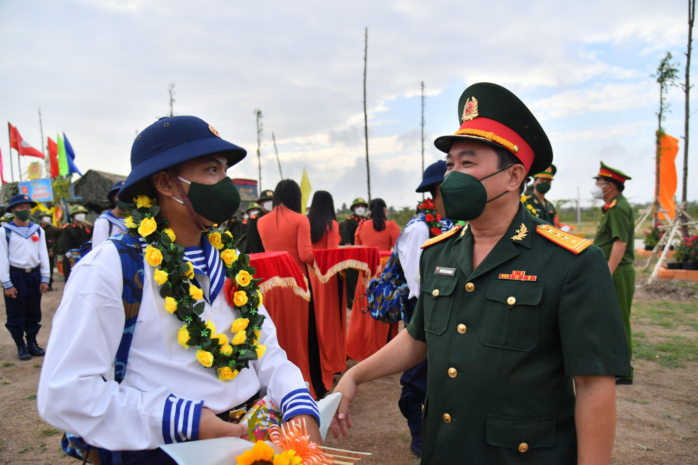 Tại Kiên Giang, lễ giao nhận quân được tổ chức nhanh gọn nhưng không kém phần long trọng.