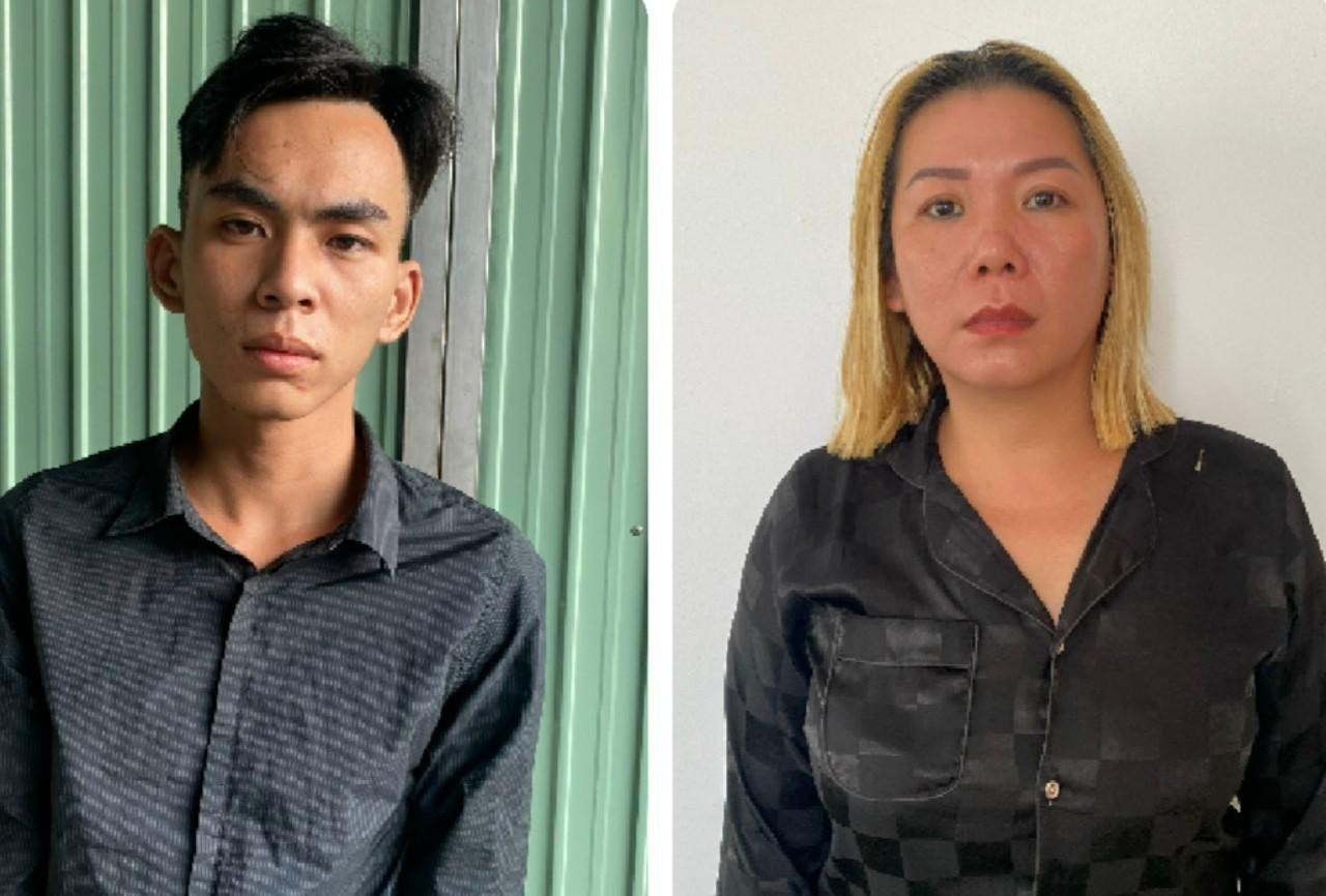 Bị can Nguyễn Hoài Phong và Lê Thị Bích Phượng,