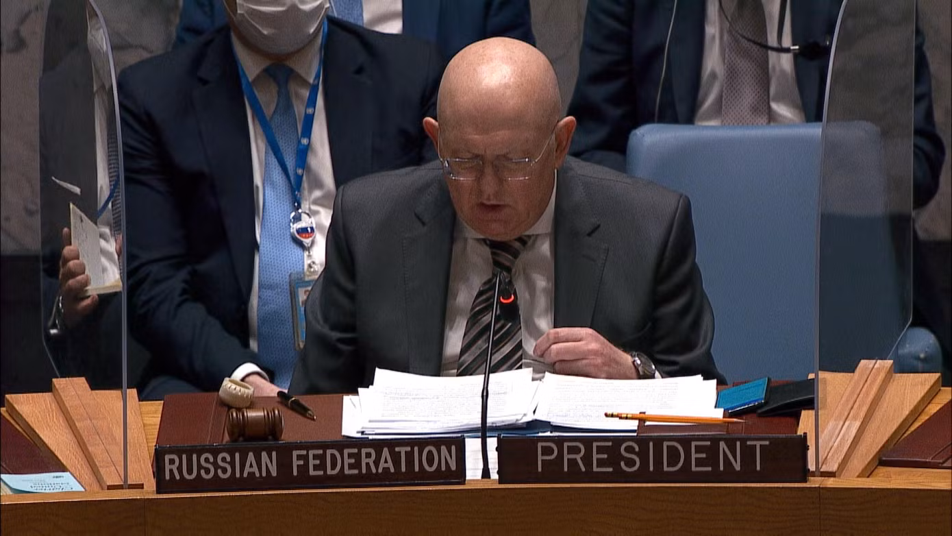 Đại sứ Nga tại Liên Hợp Quốc Vasily Alekseevich Nebenzya. Ảnh: CNN Đại sứ Nga tại Liên Hợp Quốc Vasily Alekseevich Nebenzya. Ảnh: CNN