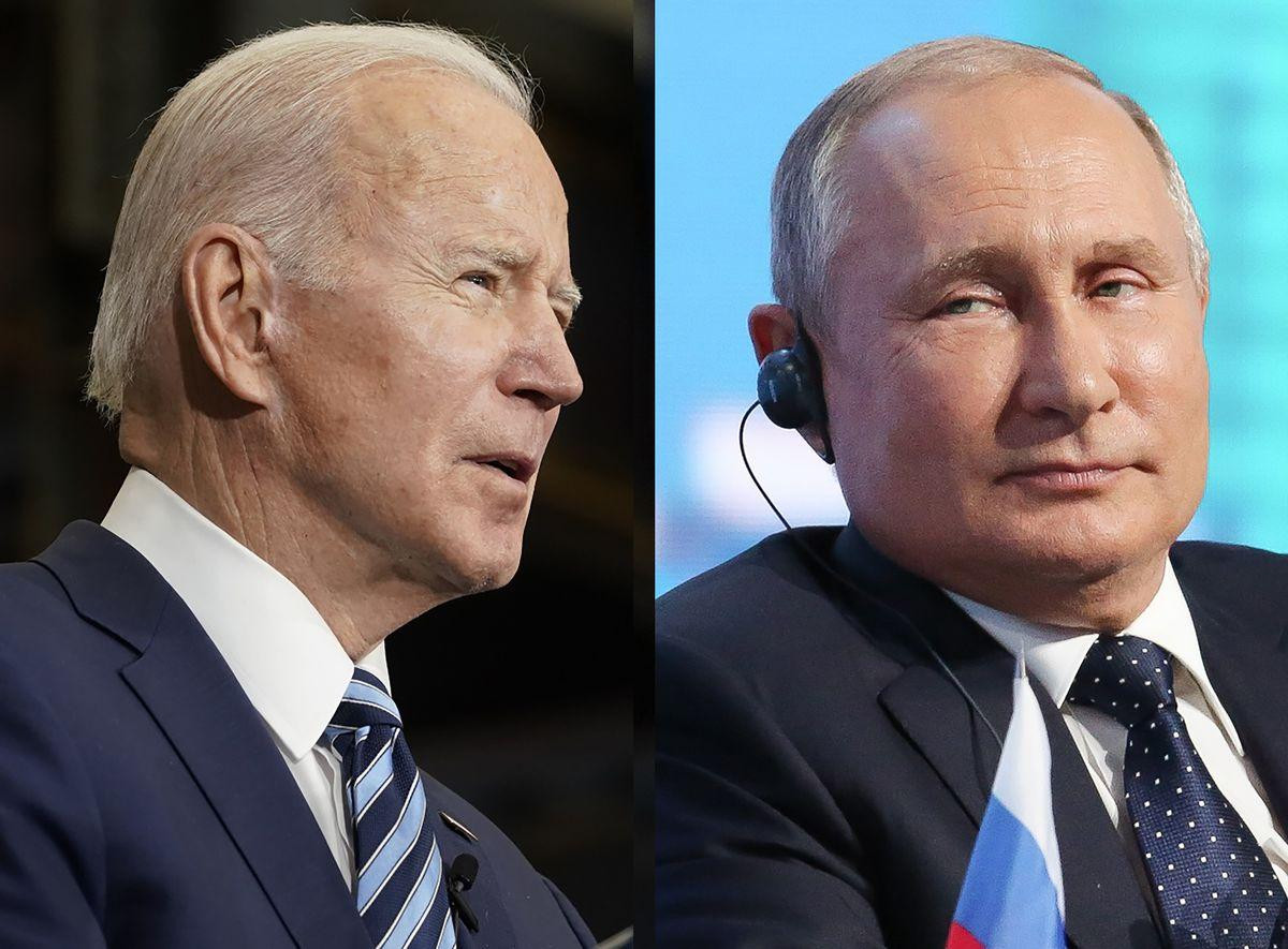 Tổng thống Nga Vladimir Putin và Tổng thống Mỹ Joe Biden. Ảnh: Bloomberg