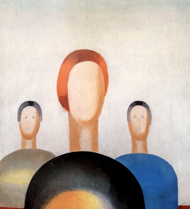 Và bức tranh sau khi 2 nhân vật được vẽ thêm mắt. Ảnh: Sputnik