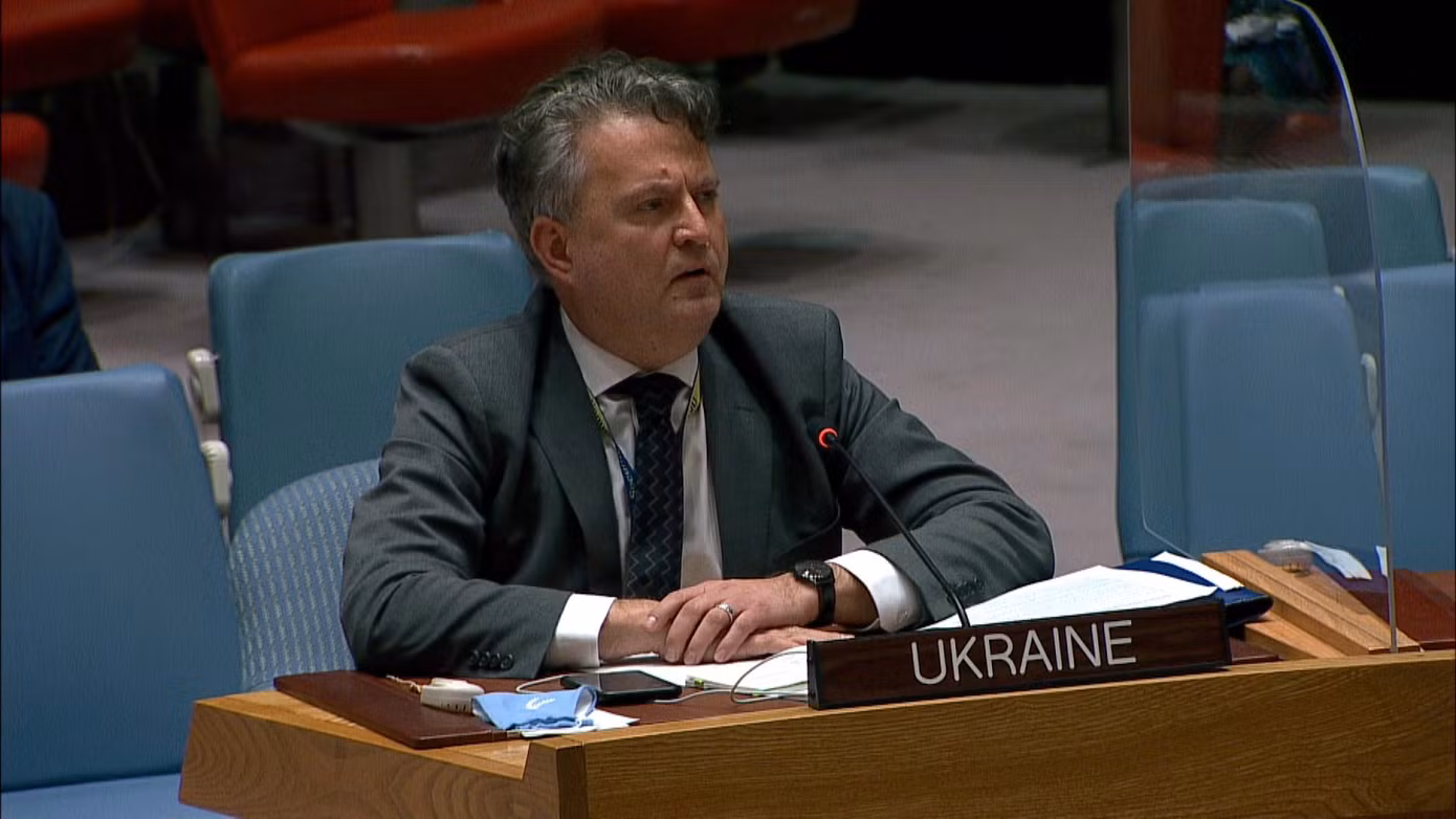 Đại sứ Ukraine tại Liên Hợp Quốc Sergiy Kyslytsya. Ảnh: CNN Đại sứ Ukraine tại Liên Hợp Quốc Sergiy Kyslytsya. Ảnh: CNN