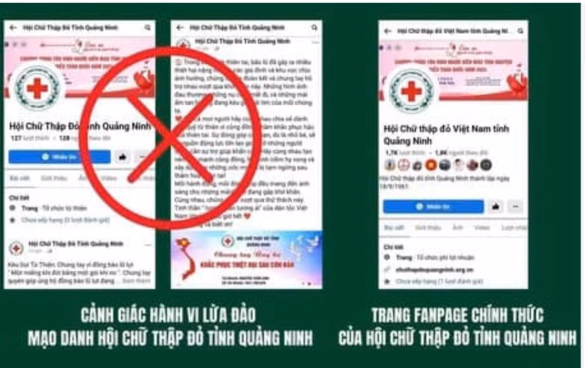 Nhiều fanpage mạo danh cơ quan, tổ chức lừa đảo kêu gọi từ thiện. Nhiều fanpage mạo danh cơ quan, tổ chức lừa đảo kêu gọi từ thiện.