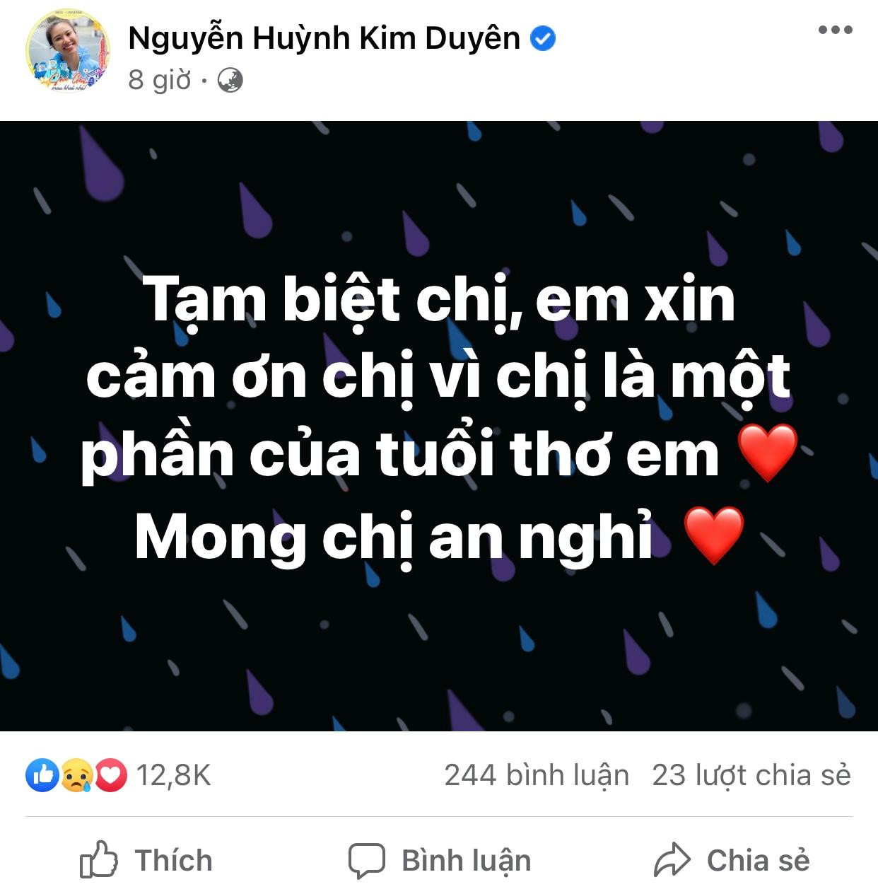 Chia sẻ của Á hậu Kim Duyên. Chia sẻ của Á hậu Kim Duyên.