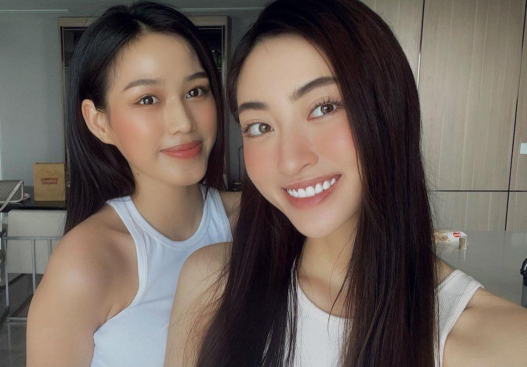 Hoa hậu Lương Thùy Linh và Đỗ Thị Hà đọ nhan sắc xinh đẹp, trong trẻo dù chỉ trang điểm nhẹ nhàng. Hoa hậu Lương Thùy Linh và Đỗ Thị Hà đọ nhan sắc xinh đẹp, trong trẻo dù chỉ trang điểm nhẹ nhàng.