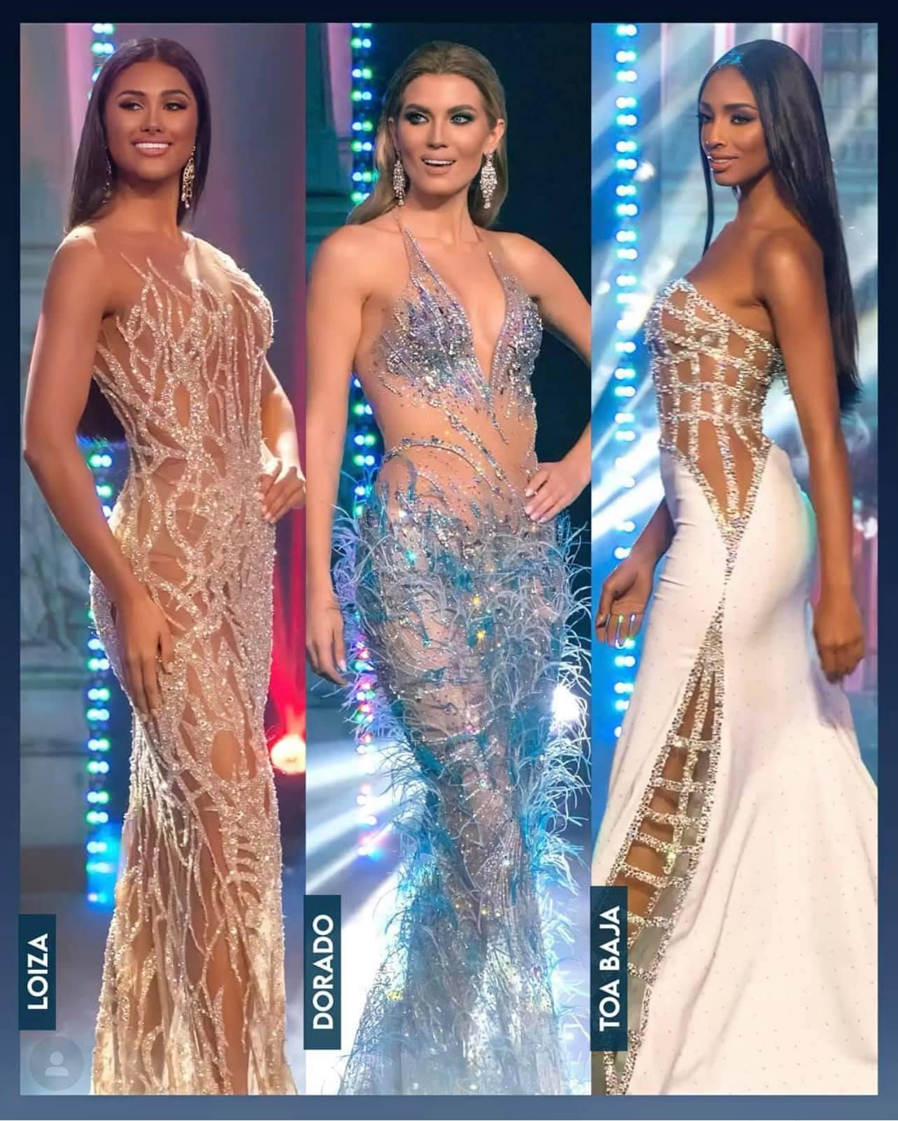 Mới đây, các thí sinh của cuộc thi Hoa hậu Hoàn vũ Puerto Rico 2021 đã bước vào đêm thi bán kết quan trọng với hai phần trình diễn áo tắm và dạ hội. Đại diện của các bang Loiza, Dorado và Toa Baja đang được coi là những ứng cử viên nặng ký cho ngôi vị Hoa hậu.