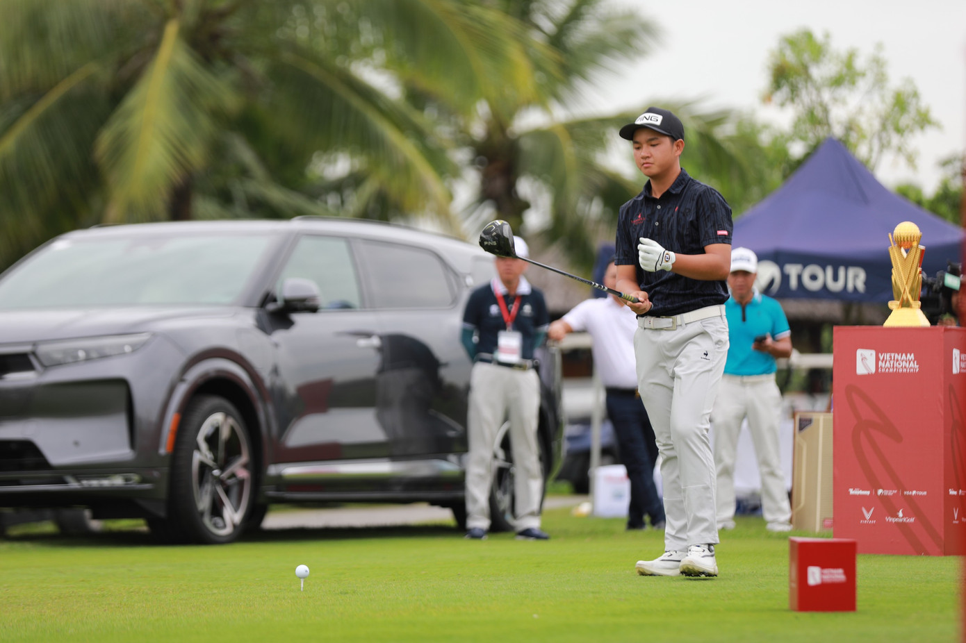 Mùa giải năm ngoái, Nguyễn Anh Minh nhất bảng nam với điểm số kỷ lục (-5), cũng tại Vinpearl Golf Hải Phòng.