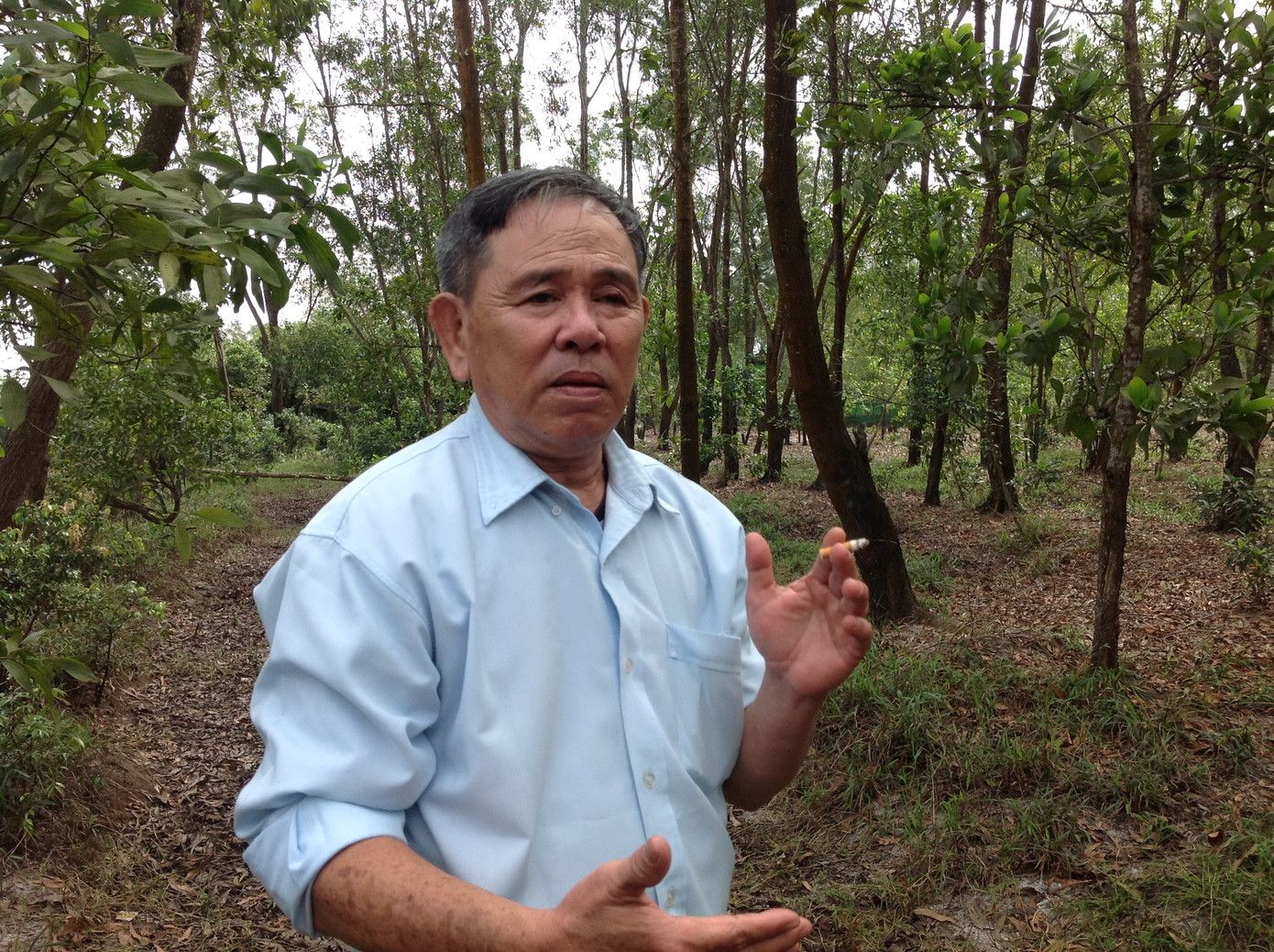 Biểu cảm của người lính Sài Gòn tại thôn Long Quang xã Triệu Trạch, Quảng Trị tháng 1/2018. Ông đang tìm dấu vết chiến trường xưa, sau 45 năm. Ảnh: D.P.V. Biểu cảm của người lính Sài Gòn tại thôn Long Quang xã Triệu Trạch, Quảng Trị tháng 1/2018. Ông đang tìm dấu vết chiến trường xưa, sau 45 năm. Ảnh: D.P.V.