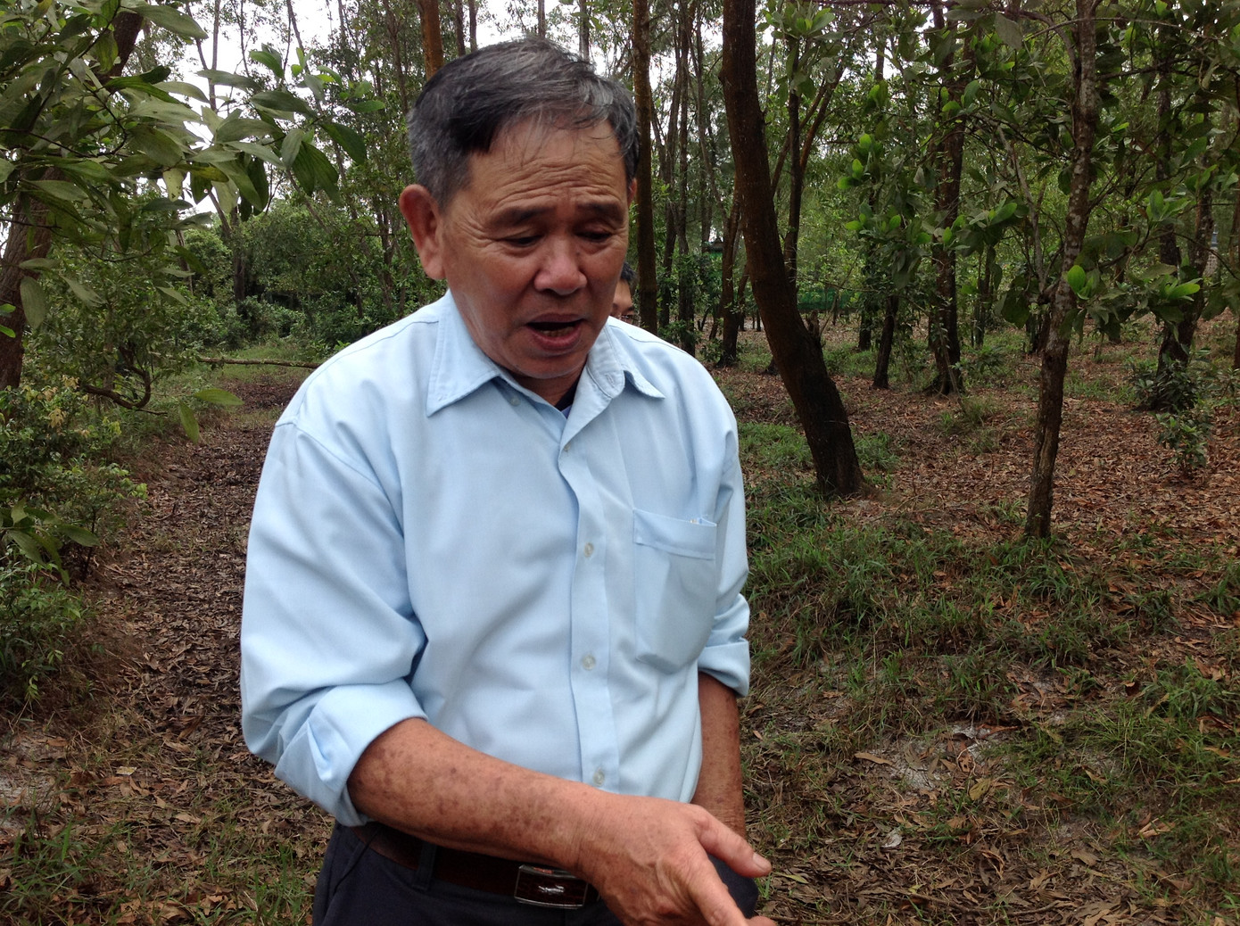 Biểu cảm của người lính Sài Gòn tại thôn Long Quang xã Triệu Trạch, Quảng Trị tháng 1/2018. Ông đang tìm dấu vết chiến trường xưa, sau 45 năm. Ảnh: D.P.V. Biểu cảm của người lính Sài Gòn tại thôn Long Quang xã Triệu Trạch, Quảng Trị tháng 1/2018. Ông đang tìm dấu vết chiến trường xưa, sau 45 năm. Ảnh: D.P.V.