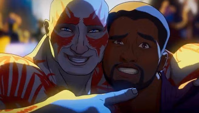 Drax và T'Challa vui vẻ "selfie" với nhau. - Nguồn: Twiiter