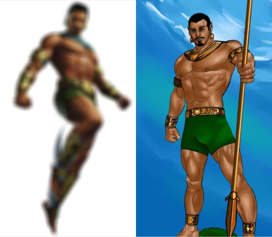 Tạo hình "144p" bị rò rỉ và hình ảnh được fan dự đoán vẽ lại của Namor the Sub-Mariner. Tạo hình "144p" bị rò rỉ và hình ảnh được fan dự đoán vẽ lại của Namor the Sub-Mariner.