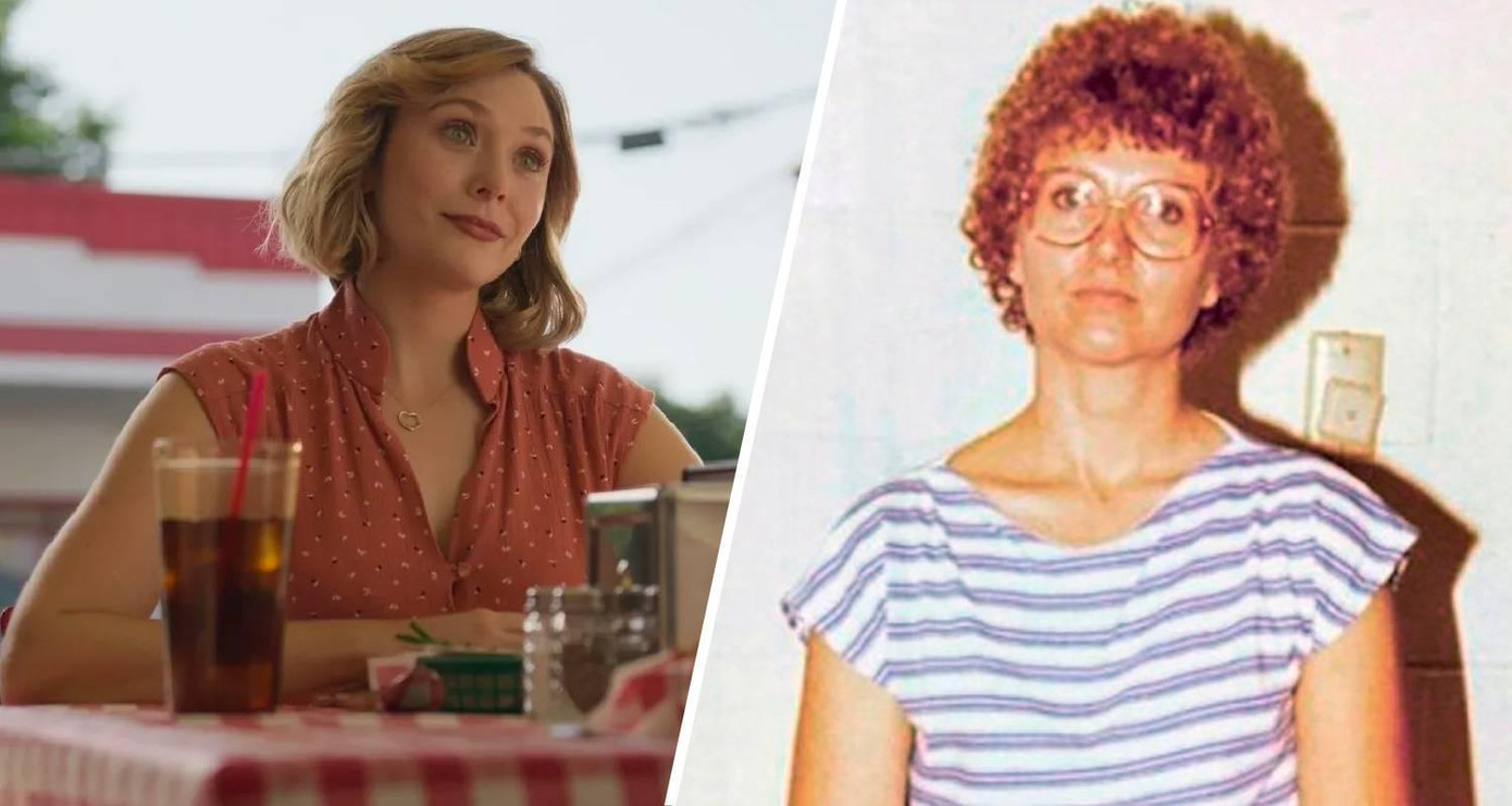 Hình tượng do Elizabeth Olsen hóa thân và Candy Montgomery ngoài đời.