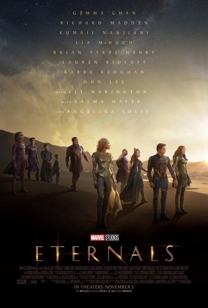 Poster chính thức của "Eternals" đơn giản nhưng bắt mắt. - Nguồn: Twitter Poster chính thức của "Eternals" đơn giản nhưng bắt mắt. - Nguồn: Twitter