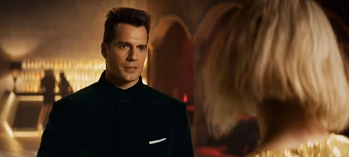 Tạo hình độc lạ của Henry Cavill trong dự án Argylle sắp ra mắt.