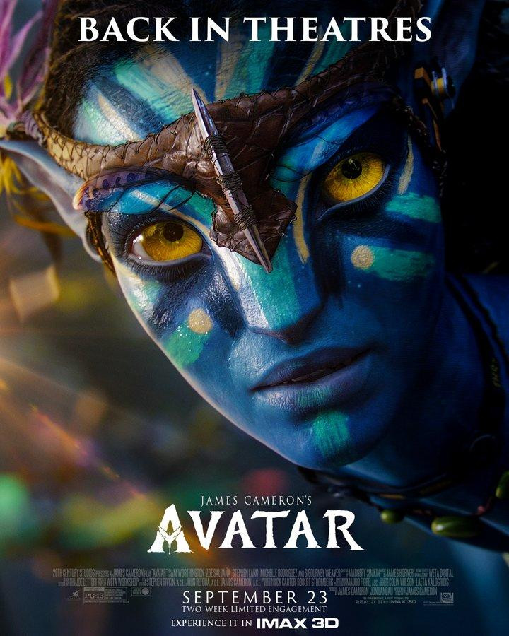 "Avatar" sẽ trở lại rạp chiếu để đánh thức kỷ niệm năm xưa trong lòng khàn giả. - Nguồn: Internet "Avatar" sẽ trở lại rạp chiếu để đánh thức kỷ niệm năm xưa trong lòng khàn giả. - Nguồn: Internet