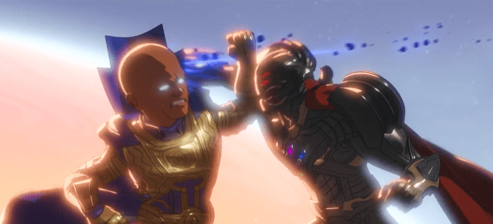 The Watcher chính thức ra mặt và chiến đấu một trận long trời lở đất với Ultron. - Nguồn: Wiki of Nerds The Watcher chính thức ra mặt và chiến đấu một trận long trời lở đất với Ultron. - Nguồn: Wiki of Nerds