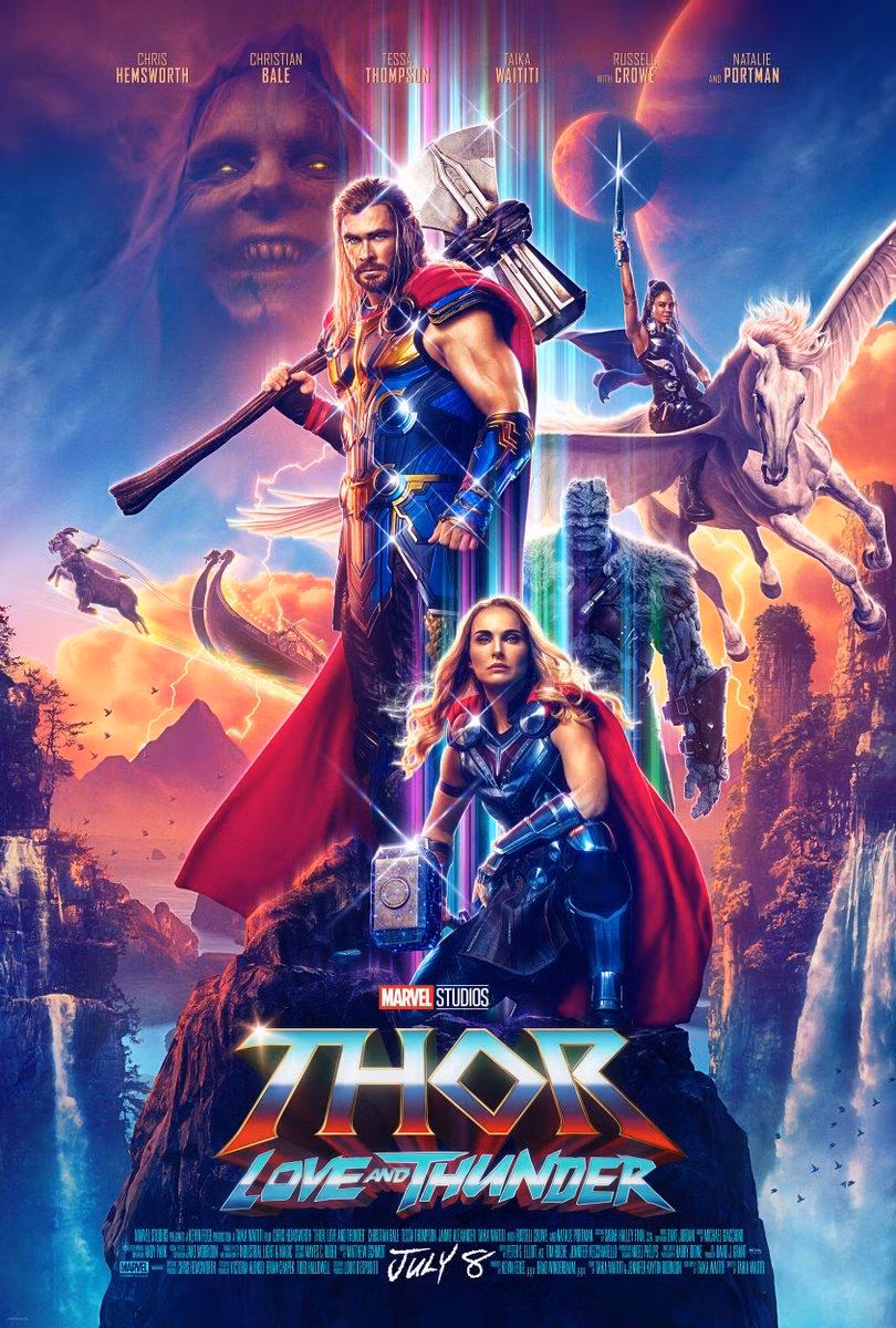Poster chính thức đầy màu sắc của "Thor: Love and Thunder".