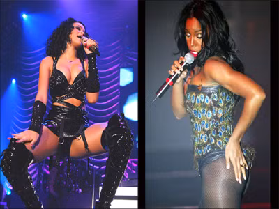 Rihanna và Kelly Rowland trong những tư thế khoe hàng khiêu khích
