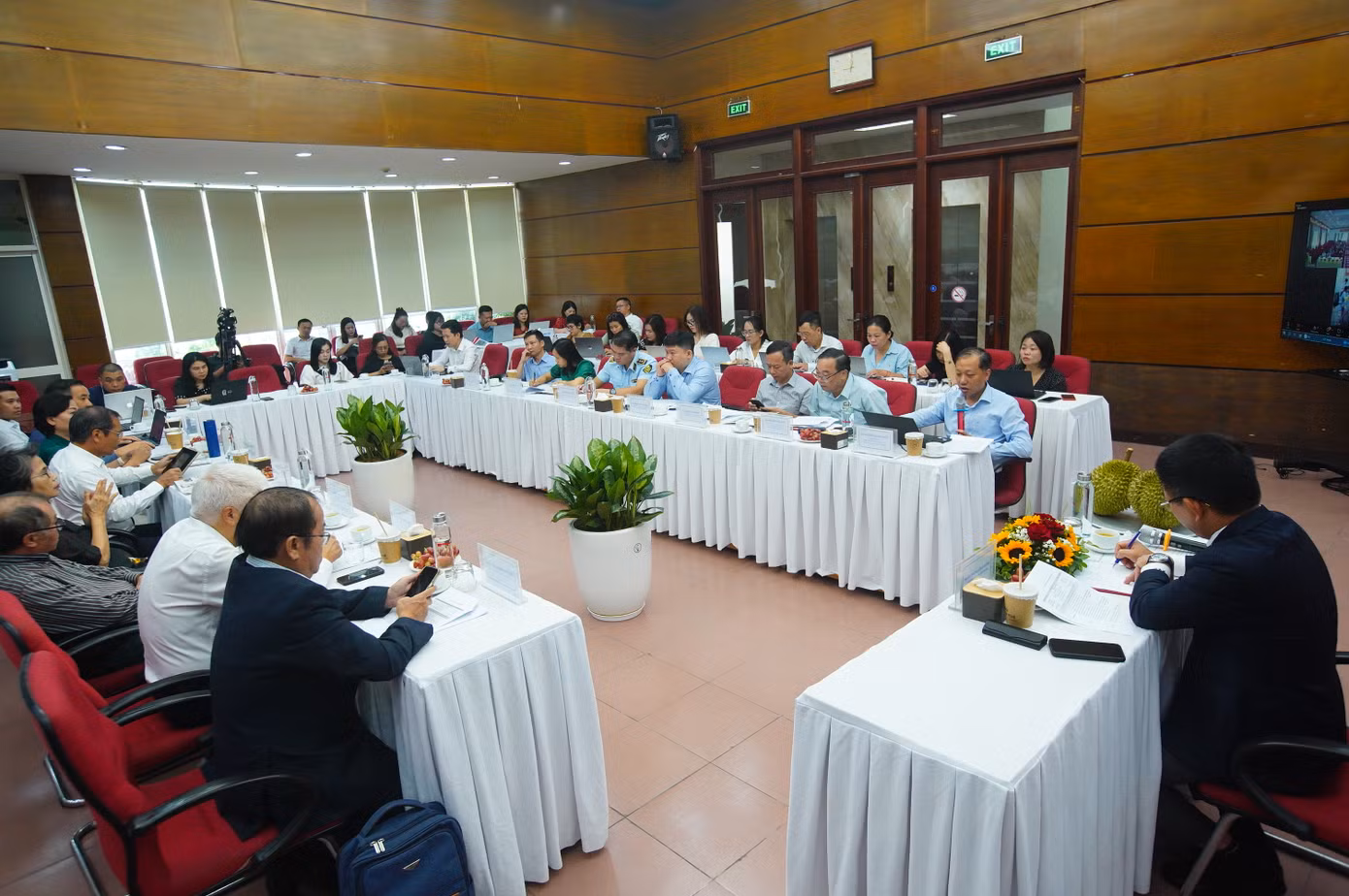 Quang cảnh hội thảo tại điểm cầu Báo Tiền Phong.