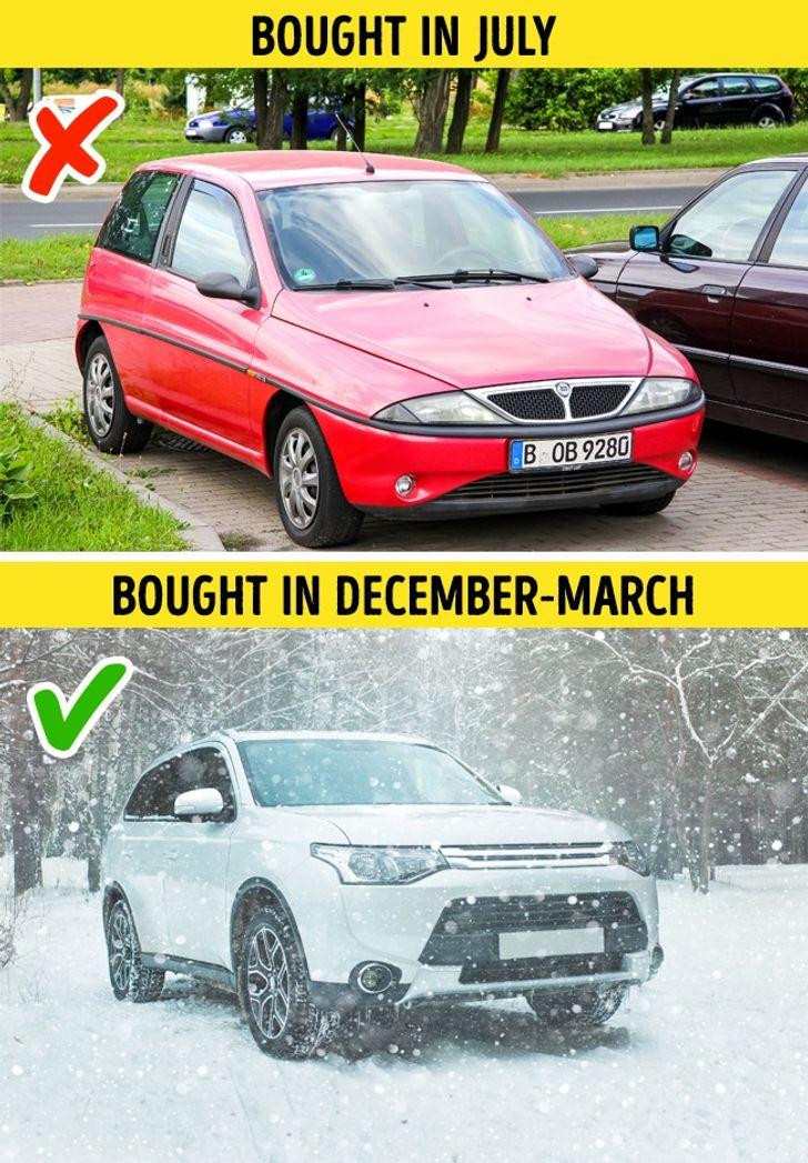 Các đại lý xe hơi thường có những ưu đãi vào cuối và đầu năm