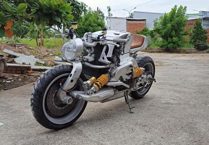 Mẫu xe Yamaha GTS phiên bản tùy chình này được trang bị hệ thống phun xăng điện tử