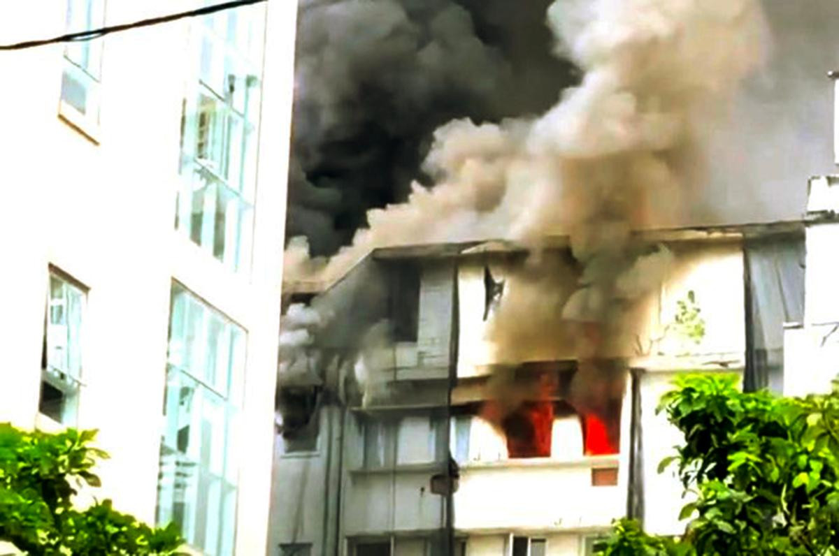 Hiện trường vụ cháy.