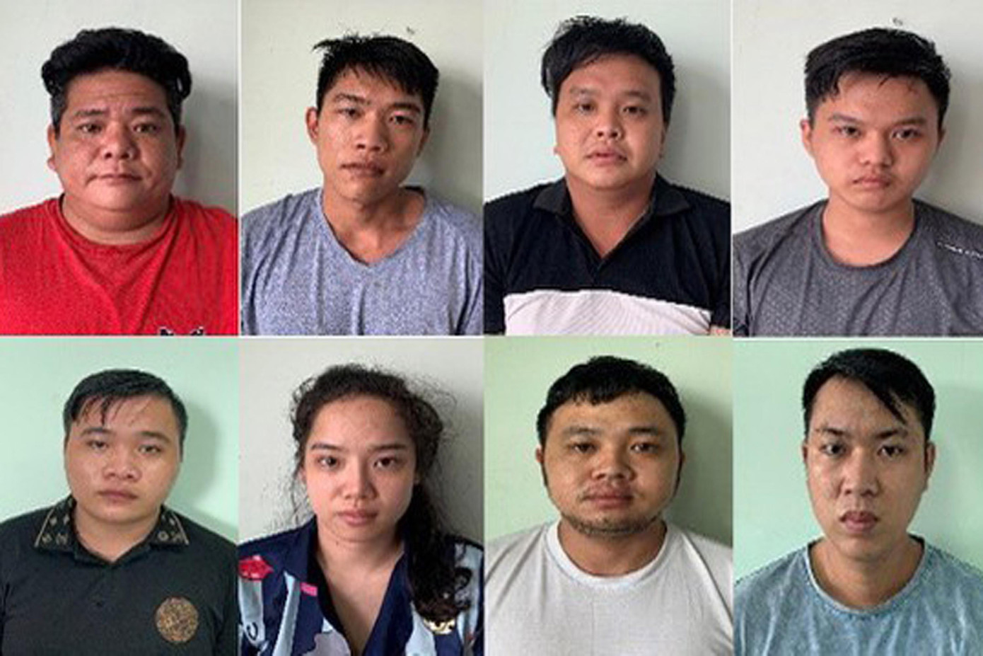 Các nghi phạm tại Công an.