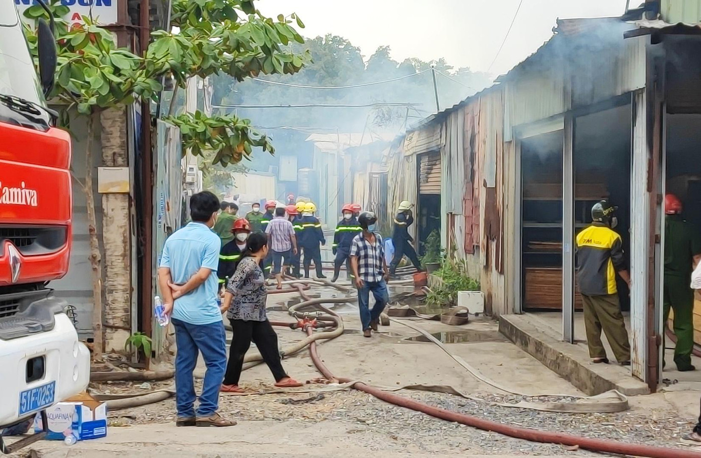 Hiện trường vụ cháy. Hiện trường vụ cháy.