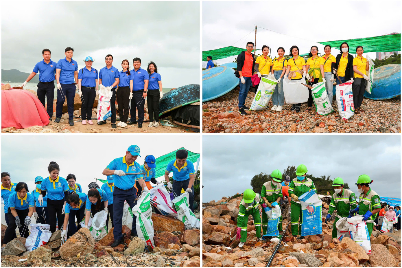 Hơn 250 tình nguyện viên đã chia thành nhiều nhóm tham gia nhặt rác, phát quang cây bụi tại khu vực bãi biển gần Hòn Đỏ. Hoạt động làm sạch bãi biển, tuyên truyền giữ gìn vệ sinh môi trường biển đã thu gom được hơn 2 tấn rác thải.