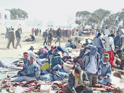 Một góc biên giới Tunisia - Libya 