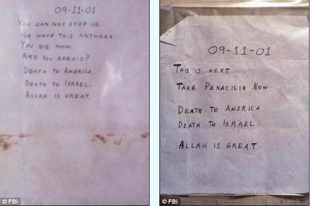 Những lá thư mang chứa trực khuẩn gây bệnh than ở Mỹ năm 2001. Những lá thư mang chứa trực khuẩn gây bệnh than ở Mỹ năm 2001