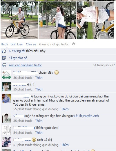 Những bức ảnh mới của Bà Tưng được nhiều bạn trẻ ủng hộ