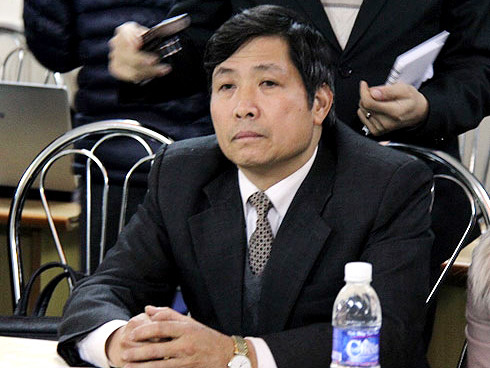  Ông Nguyễn Văn Khanh, nguyên Phó chủ tịch huyện Tiên Lãng tại buổi nhận quyết định tạm đình chỉ công tác