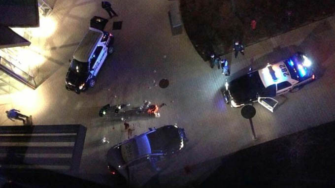 Hiện trường vụ đấu súng giữa cảnh sát và nghi phạm vụ đánh bom. Hiện trường vụ đấu súng giữa cảnh sát và nghi phạm vụ đánh bom