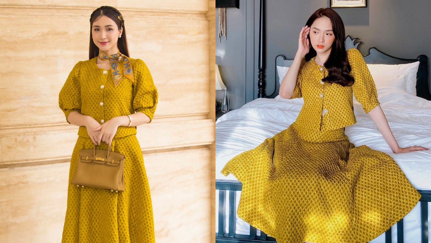 Cùng diện set váy vàng kiêu sa với Hoa hậu Hương Giang, Hòa Minzy vẫn tạo được ấn tượng riêng. Cả hai người đẹp đều chinh phục khán giả bởi nhan sắc ngọt ngào, quyến rũ của mình. Cùng diện set váy vàng kiêu sa với Hoa hậu Hương Giang, Hòa Minzy vẫn tạo được ấn tượng riêng. Cả hai người đẹp đều chinh phục khán giả bởi nhan sắc ngọt ngào, quyến rũ của mình.