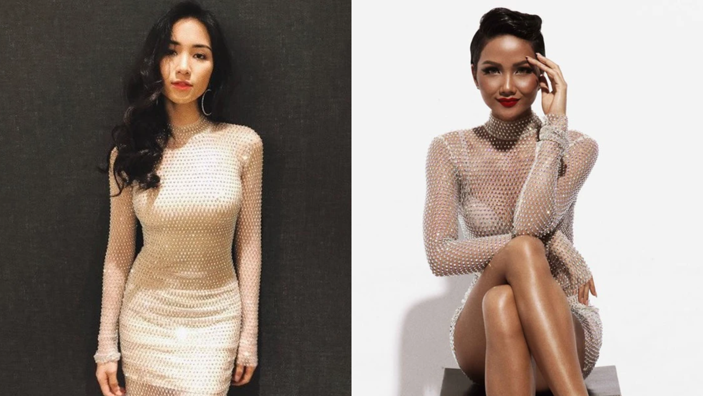 Chiếc váy lưới trong suốt giúp khoe trọn đường cong cơ thể của Hòa Minzy. Với phong cách trang điểm và làm tóc cá tính, cô nàng không hề bị "lép vế" so với Hoa hậu H'hen Niê. Chiếc váy lưới trong suốt giúp khoe trọn đường cong cơ thể của Hòa Minzy. Với phong cách trang điểm và làm tóc cá tính, cô nàng không hề bị "lép vế" so với Hoa hậu H'hen Niê.