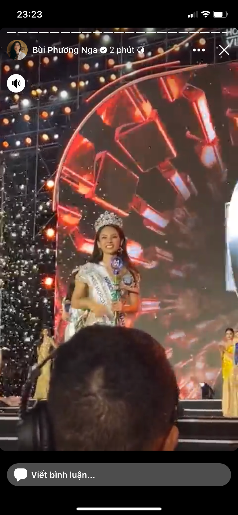 Á hậu Phương Nga cũng dành trọn spotlight cho Mai Phương trên trang cá nhân của mình để thay lời chúc mừng đến tân Hoa hậu.