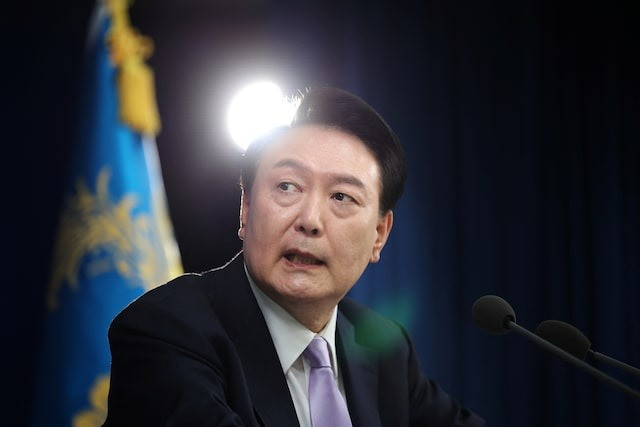 Tổng thống Hàn Quốc Yoon Suk Yeol. (Ảnh: Reuters) Tổng thống Hàn Quốc Yoon Suk Yeol. (Ảnh: Reuters)