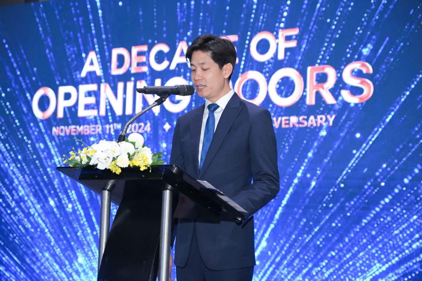 Ông Nguyễn Hồng Tú - Nhà sáng lập và CEO của Power English phát biểu