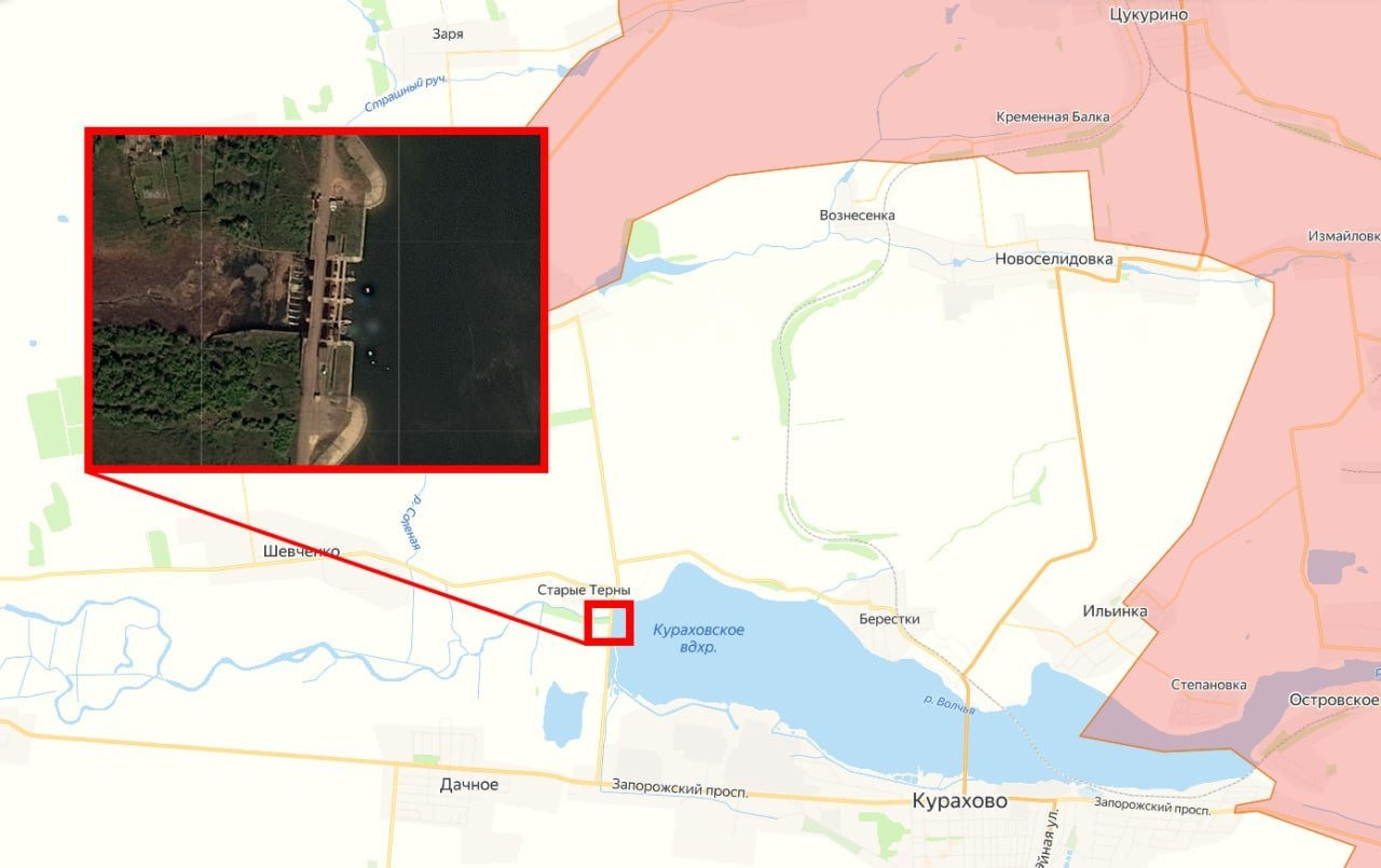 Đập Kurakhovo. (Ảnh: X) Đập Kurakhovo. (Ảnh: X)