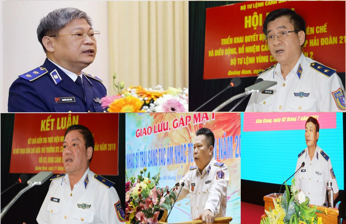 Trung tướng Nguyễn Văn Sơn (bên trái góc trên) cùng nhóm tướng lĩnh rút 'ruột' 50 tỷ đồng.